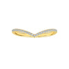 Yellow gold diamond curved wedding ring