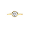 Bezel Set Round Diamond Engagement Ring in 14K Gold - GEMNOMADS