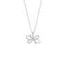 14K White Gold Bowknot Diamond Necklace - GEMNOMADS