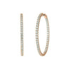 1 Carat In and Out Diamond Hoop Earrings in 14K Rose Gold - GEMNOMADS