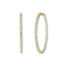 0.8 Carat In and Out Diamond Hoop Earrings in 14K Yellow Gold - GEMNOMADS