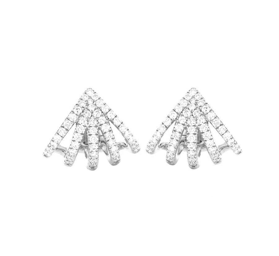 Diamond Triangle Earrings in 14K Gold - GEMNOMADS