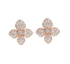 18K Gold Diamond Floral Earrings - GEMNOMADS