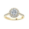 Diamond Halo Engagement Ring in 18K Gold - GEMNOMADS