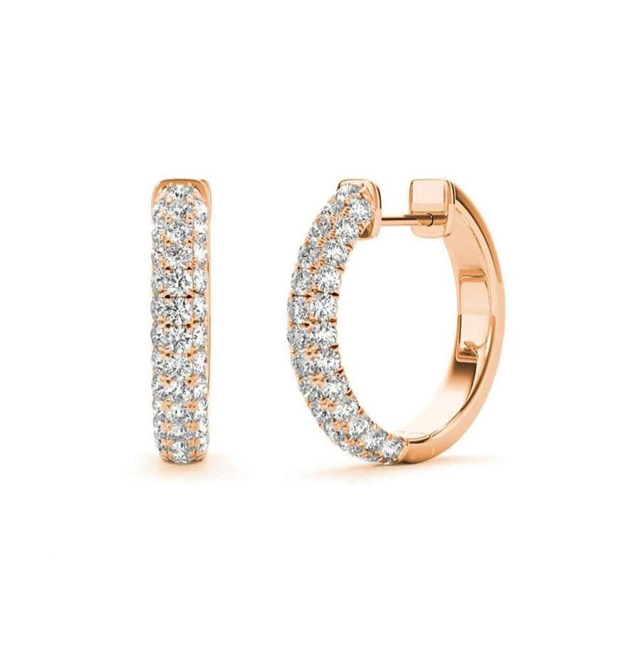 Diamond Hoop Earrings in 14K Gold - GEMNOMADS