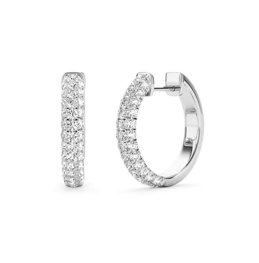 Diamond Hoop Earrings in 14K Gold