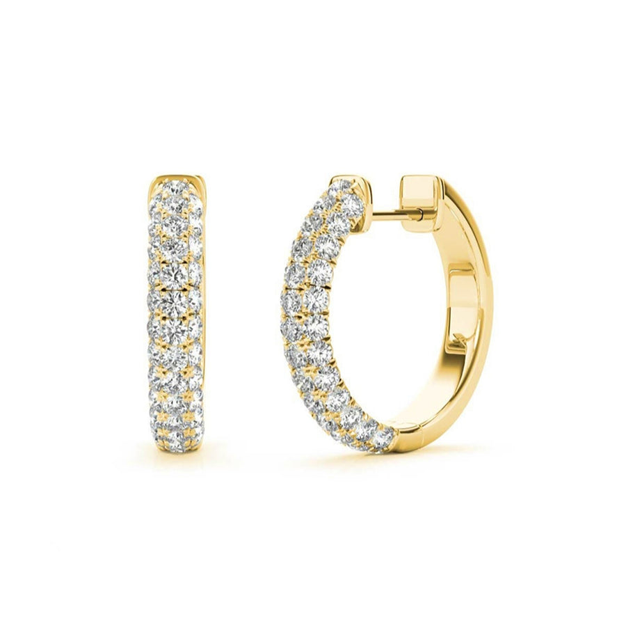 Diamond Hoop Earrings in 14K Gold - GEMNOMADS