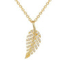 Diamond Leaf Necklace in 14K Gold - GEMNOMADS