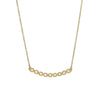 14K Gold Diamond Curved Bar Necklace - GEMNOMADS