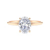 Solitaire Oval Diamond Engagement Ring in 14K Gold - GEMNOMADS