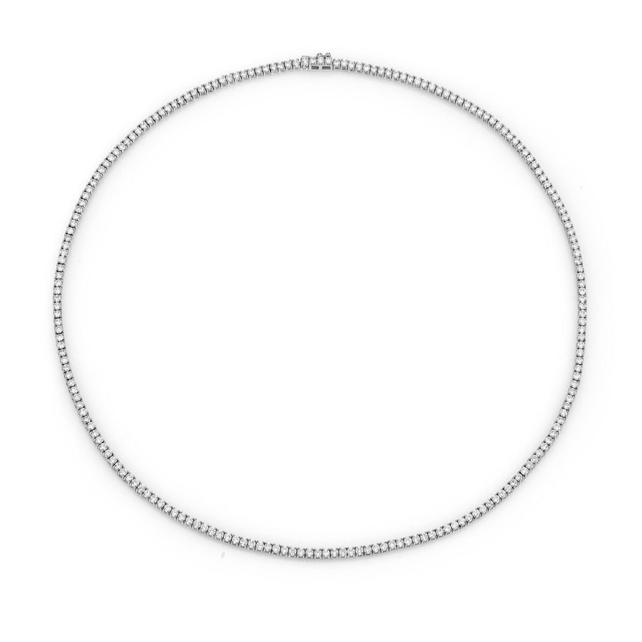 Diamond tennis necklace in white gold