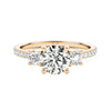 Three Stone Diamond Engagement Ring in 14K Gold - GEMNOMADS