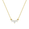 Diamond Trio Necklace in 14K Yellow Gold - GEMNOMADS