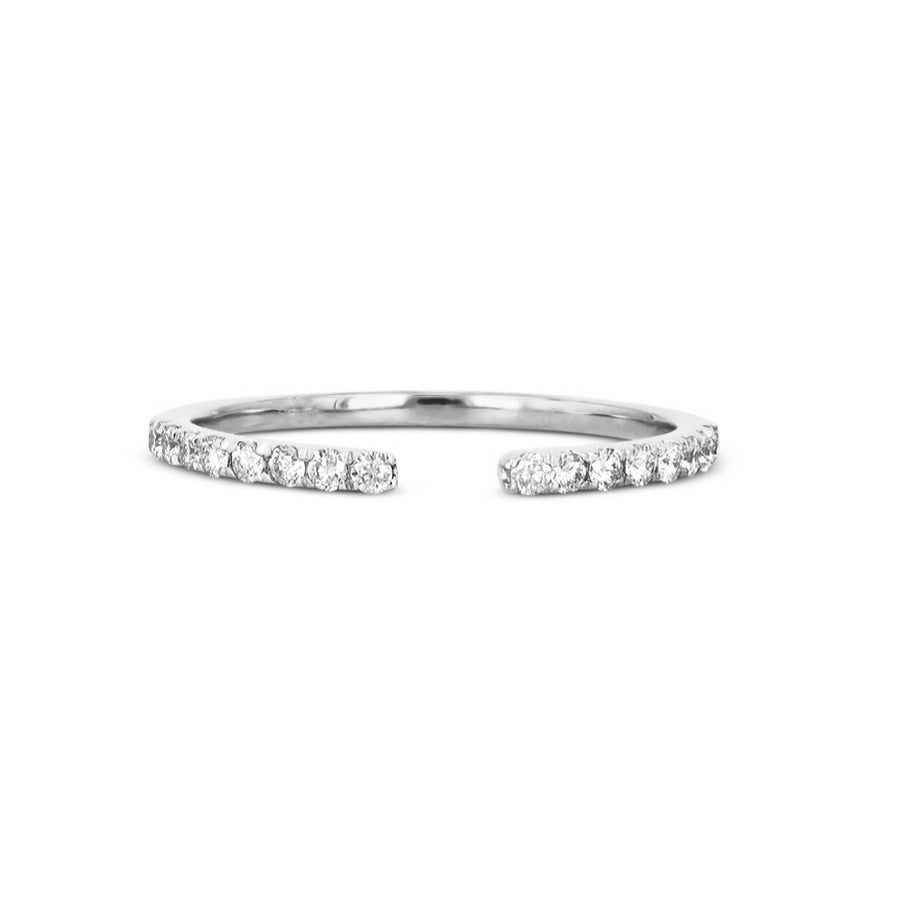 Diamond Open Wedding Ring in 14K Gold