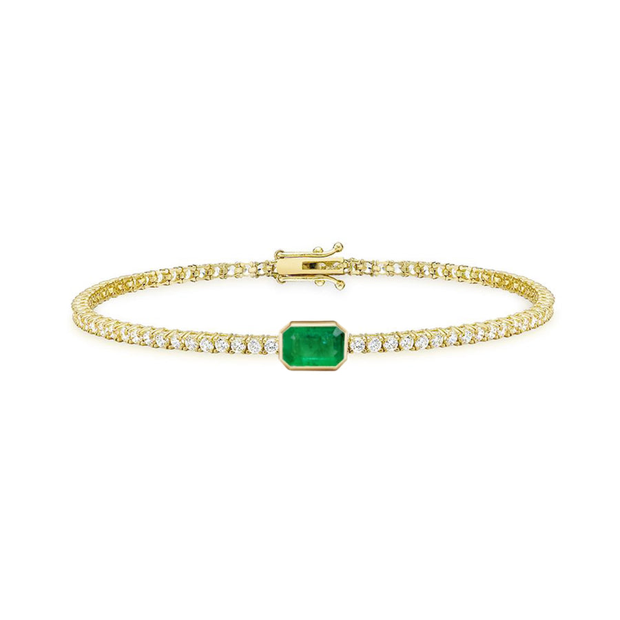 Emerald Diamond Tennis Bracelet