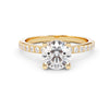 14K Gold Hidden Halo Diamond Engagement Ring - GEMNOMADS