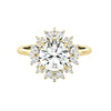 Chiara Floral Round Natural Diamond Engagement Ring in 18K Gold - GEMNOMADS