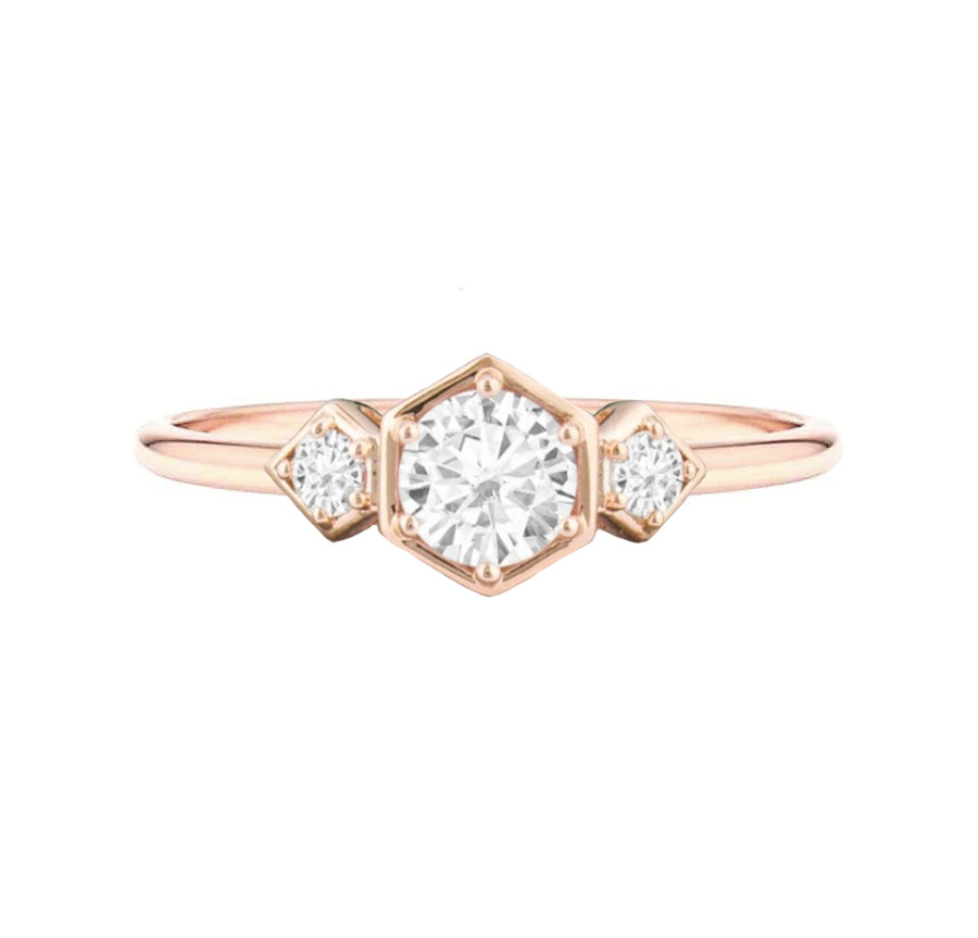 Trio diamond engagement ring Clearance