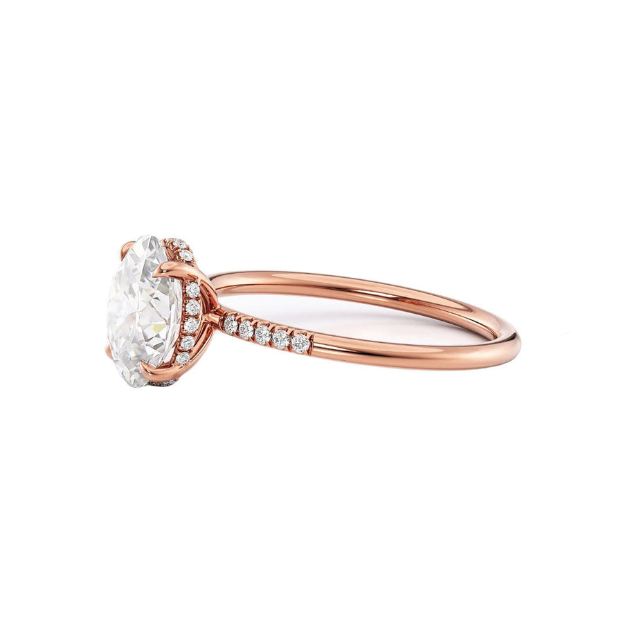 Madeline Oval Diamond Engagement Ring in 14K Gold