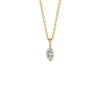 Marquise Bezel Diamond Necklace in 14K Gold - GEMNOMADS