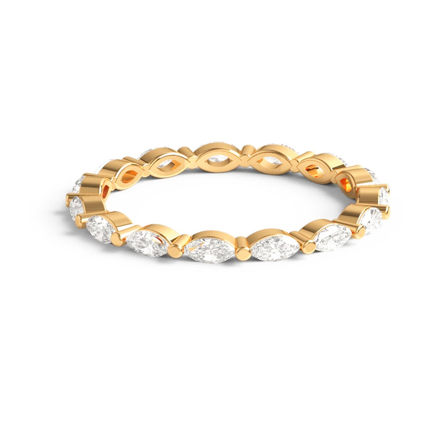 Marquise Diamond Eternity Wedding Ring in 14K Gold