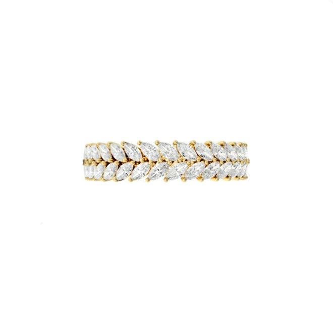 Marquise Diamond Eternity Wedding Ring in 14K Gold
