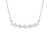 White gold marquise diamond necklace