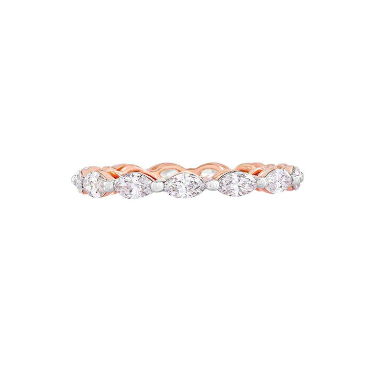 Marquise Diamond Wedding Ring in 14K Gold
