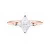 Vintage Art Deco Marquise Lab Grown Diamond Engagement Ring in 18K Gold