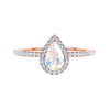 Moonstone Diamond Engagement Ring In 14K Gold - GEMNOMADS