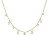 Moonstone and Diamond Drop Necklace n 14K Gold - GEMNOMADS