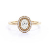 Yellow gold art diamond engagement ring