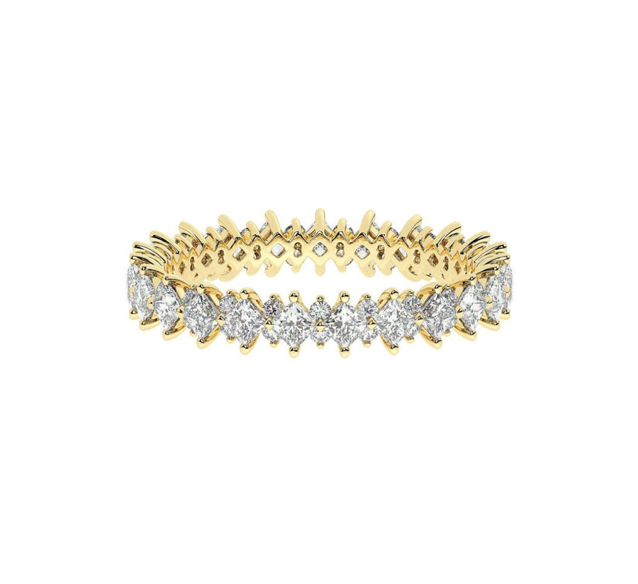 Princess Cut Diamond Wedding Ring in 14K Gold