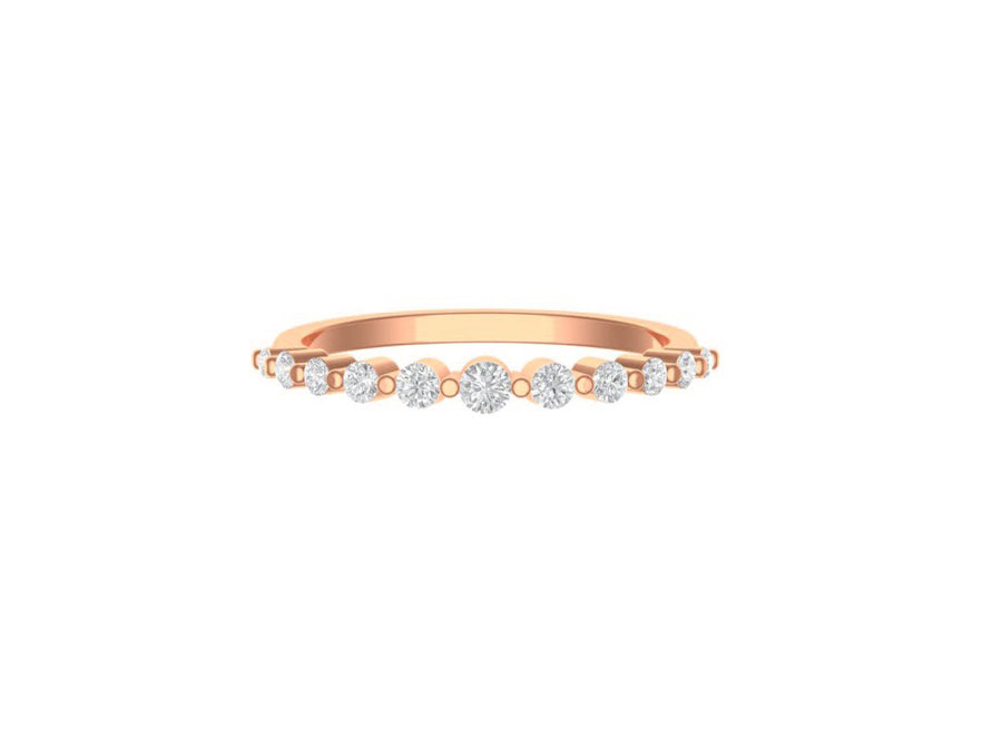 Single Prong Diamond Ring in 14K Gold - GEMNOMADS