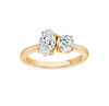 Toi Et Moi Lab Created Diamond Engagement Ring in 18K rose gold