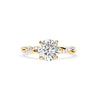 Twisted Natural Diamond Engagement Ring in 14K Gold - GEMNOMADS