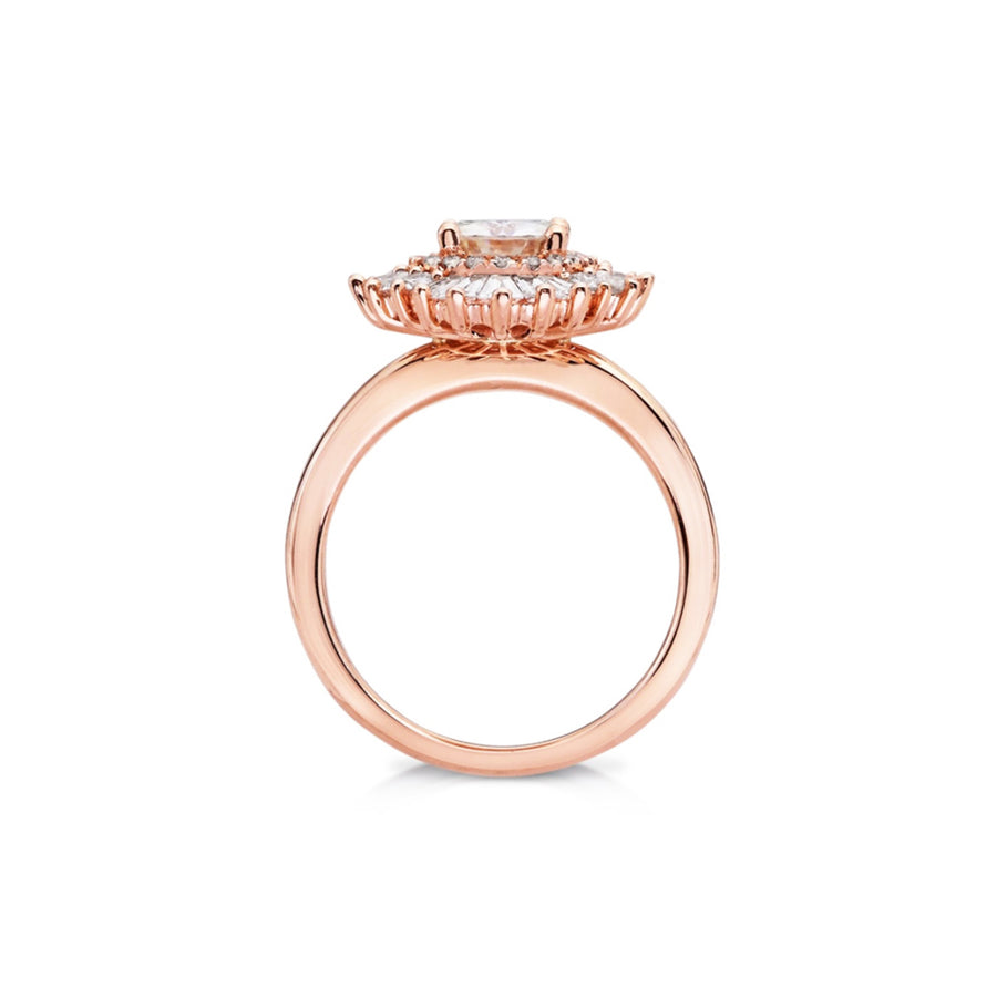 Art Deco Diamond Engagement Ring in 14K Gold