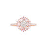 Art deco diamond engagement ring in rose gold