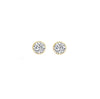 1/2 Carat Bezel Diamond Stud Earrings in 14K Yellow Gold - GEMNOMADS