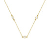 Bezel Diamond Station Necklace in 14K Gold - GEMNOMADS