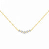 Minimalist Graduated Diamond Bar Necklace in 14K Gold - GEMNOMADS