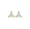 Diamond Trio Earrings in 14K Yellow Gold - GEMNOMADS