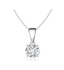 1/4 Carat Solitaire Diamond Pendant Necklace in 14K White Gold - GEMNOMADS