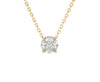 Illusion Solitaire Diamond Necklace in 14K Yellow Gold