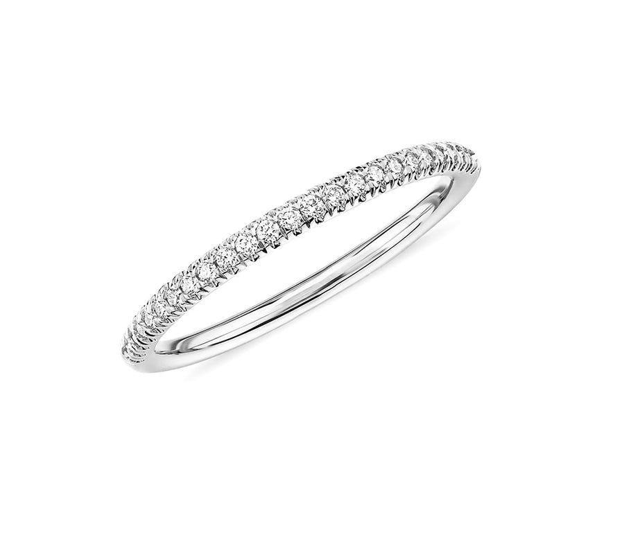 Micropave Half Eternity Ring in 14K Gold - GEMNOMADS