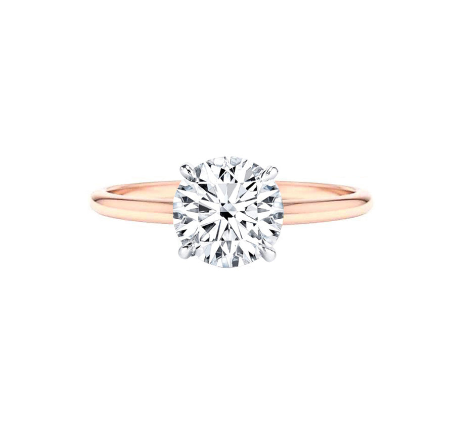 1 Carat Solitaire Lab Grown Diamond Ring in 18K Gold