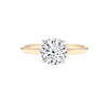 Yellow gold solitaire round diamond engagement ring